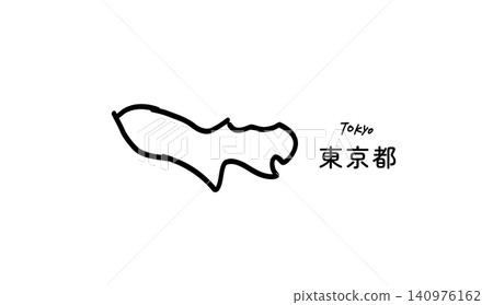 東京簡線地圖的手繪向量插圖。 東京簡線地圖的手繪向量插圖。 140976162