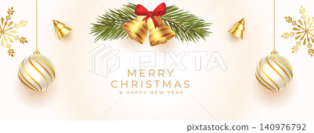merry christmas beautiful wallpaper with xmas elements icon 140976792