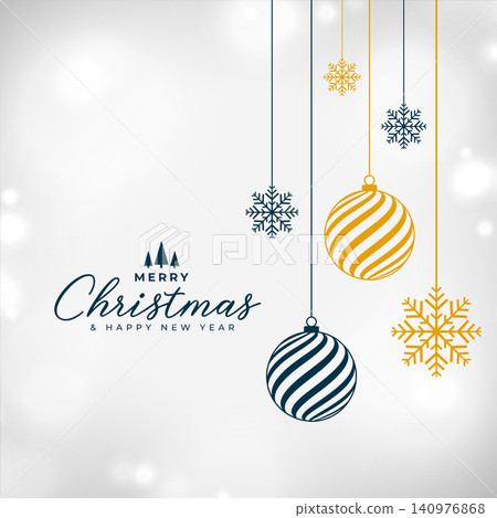 merry christmas festival background with xmas ball design merry christmas festival background with xmas ball design 140976868