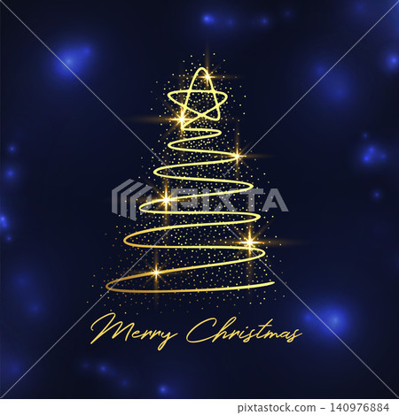 merry christmas shiny background with sparkling xmas tree vector illustration merry christmas shiny background with sparkling xmas tree vector illustration 140976884