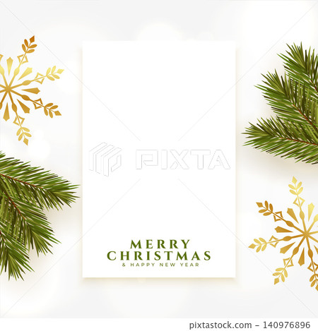 merry christmas greeting card with fir and snowflake design vector illustration merry christmas greeting card with fir and snowflake design vector illustration 140976896
