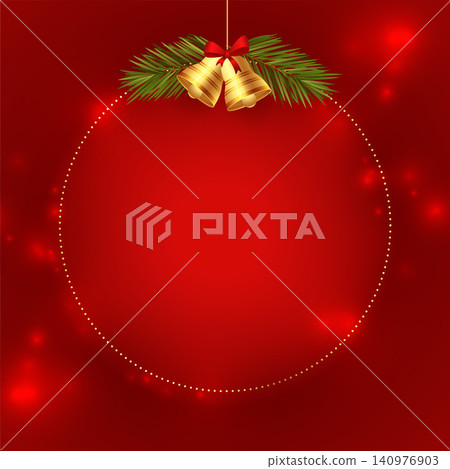 merry christmas greeting red background with jingle and image space vector illustration merry christmas greeting red background with jingle and image space vector illustration 140976903
