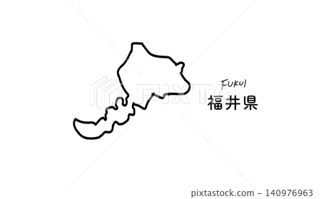 福井縣地圖的簡筆手繪向量插圖 1 福井縣地圖的簡筆手繪向量插圖 1 140976963