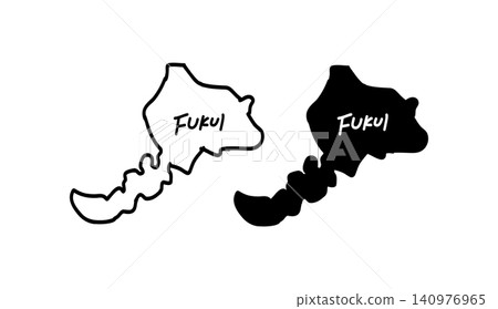 福井縣地圖的簡筆手繪向量插圖 1 福井縣地圖的簡筆手繪向量插圖 1 140976965
