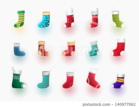 set of 3d socks ornamnets design for christmas decoration set of 3d socks ornamnets design for christmas decoration 140977062
