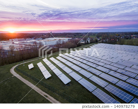 Aerial Solar Research Site With Sensor Arrays and Monitors Aerial Solar Research Site With Sensor Arrays and Monitors 140978279