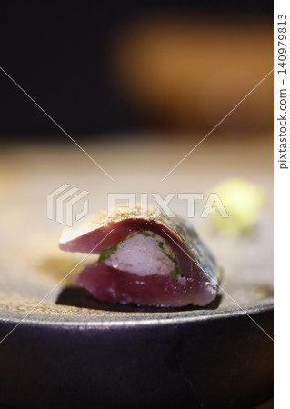 Sushi Close-Up with Fresh Fish and Rice 140979813