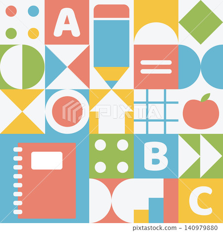 Modern geometric back to school geometric pattern Modern geometric back to school geometric pattern 140979880