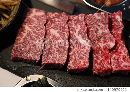 Premium Wagyu Beef Slices Ready for Grilling Premium Wagyu Beef Slices Ready for Grilling 140979921