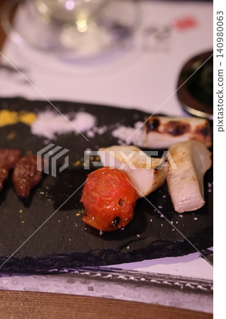 Gourmet Food Platter with Roasted Tomato and Seafood Gourmet Food Platter with Roasted Tomato and Seafood 140980063