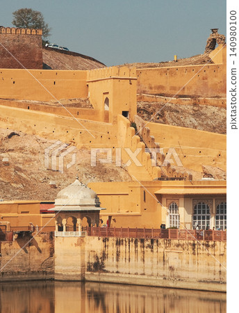 Amber Fort Ramparts and Maota Lake Amber Fort Ramparts and Maota Lake 140980100