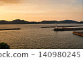 Sunset scenery in Toba 140980245