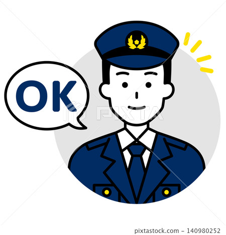男性警察圖示(OK) 男性警察圖示(OK) 140980252