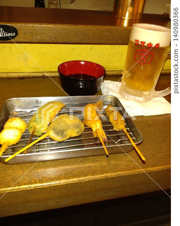 Delicious-looking kushikatsu (dinner) Delicious-looking kushikatsu (dinner) 140980366