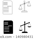 Black silhouette and clean outline set of courtroom scales of justice with legal letter for law firm websites attorney branding and court design projects 140980431