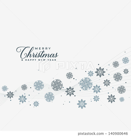 merry christmas snowflakes design background 140980646