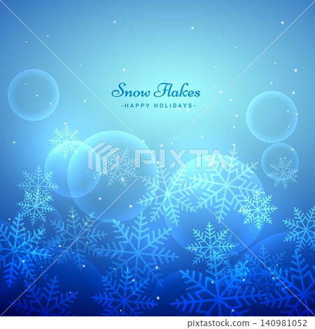 Beautiful Merry christmas greeting card with snowflakes Beautiful Merry christmas greeting card with snowflakes 140981052
