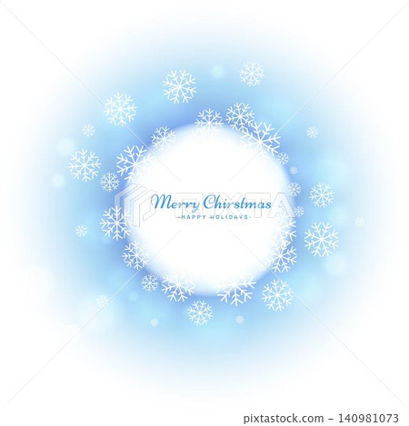 Beautiful Merry christmas greeting card with snowflakes Beautiful Merry christmas greeting card with snowflakes 140981073