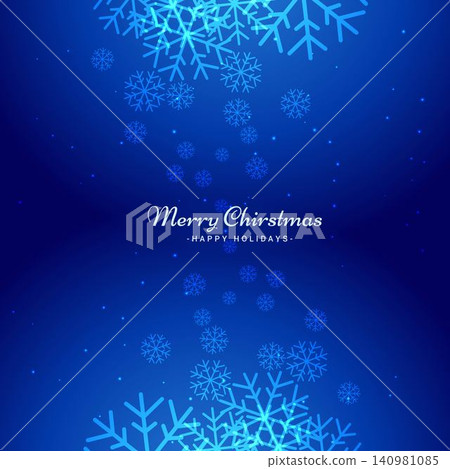 Beautiful Merry christmas greeting card with snowflakes 140981085