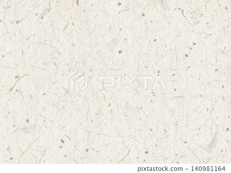 An elegant Japanese paper texture background sprinkled with gold leaf and fibers. An elegant Japanese paper texture background sprinkled with gold leaf and fibers. 140981164
