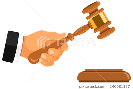 Hammer Judge or Auction in Hand Hammer Judge or Auction in Hand 140981337