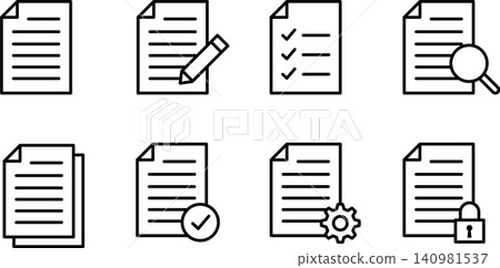 Document/Document Icon Illustrations Document/Document Icon Illustrations 140981537