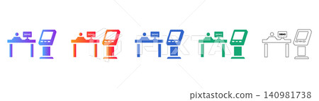 Retail Service Station Vector Icons 140981738