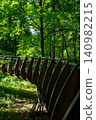 Wooden Eco Trail Boardwalk Green Oak Forest Photo 140982215