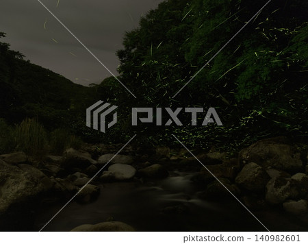 Fireflies in the mountain stream Fireflies in the mountain stream 140982601
