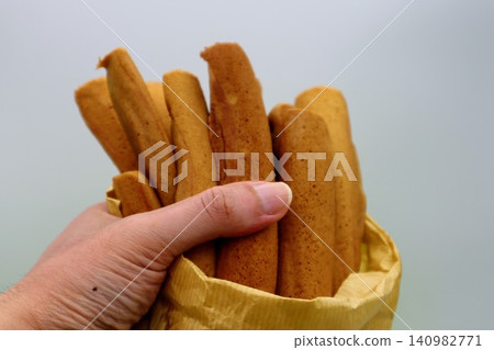 Poppo-yaki (a type of Japanese sweet) - person Poppo-yaki (a type of Japanese sweet) - person 140982771