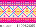 Geometric ethnic oriental pattern. Geometric ethnic pattern. Ethnic pattern. Navajo, Native American tribal fabric design for clothing, textile, wrapping, background, wallpaper, carpet, embroidery, pr 140982865