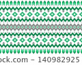 Seamless ikat oriental design pattern. ikat geometric ethnic pattern. ikat pattern design for clothing, textile, wrapping, background, wallpaper, carpet, embroidery, print, vector, illustration design 140982925