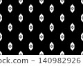 Seamless ikat oriental design pattern. ikat geometric ethnic pattern. ikat pattern design for clothing, textile, wrapping, background, wallpaper, carpet, embroidery, print, vector, illustration design 140982926
