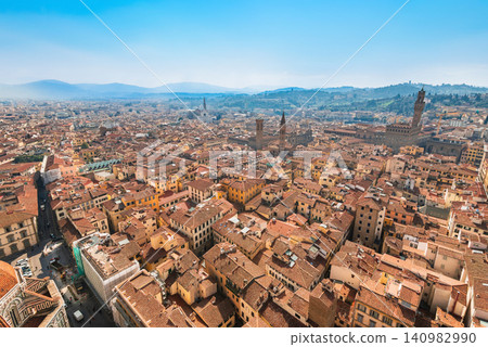 Florence: A view of the old town from Giotto's Campanile. Florence: A view of the old town from Giotto's Campanile. 140982990