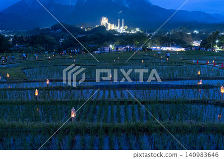 秩父寺坂梯田的照明 秩父寺坂梯田的照明 140983646