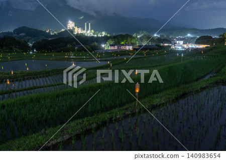 秩父寺坂梯田的照明 秩父寺坂梯田的照明 140983654