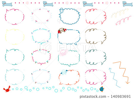 Transparent speech bubble and arrow set Transparent speech bubble and arrow set 140983691