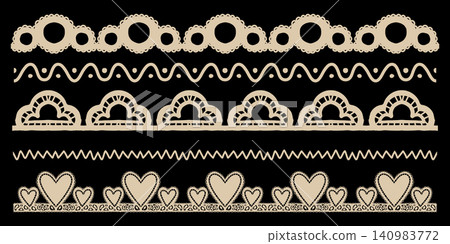 Lace frame edge for border scallop heart and trim circle square. Oval antique pattern for wavy brush lace and ruffle decorative drawn. Lace red stripe for border frill frame and scallop ribbon floral Lace frame edge for border scallop heart and trim circle square. Oval antique pattern for wavy brush lace and ruffle decorative drawn. Lace red stripe for border frill frame and scallop ribbon floral 140983772