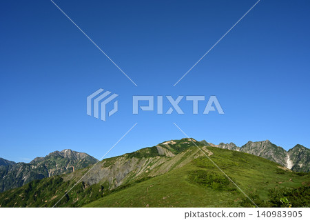 Mt. Karamatsu climb, Northern Alps, Nagano Prefecture Mt. Karamatsu climb, Northern Alps, Nagano Prefecture 140983905