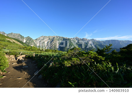 Mt. Karamatsu climb, Northern Alps, Nagano Prefecture Mt. Karamatsu climb, Northern Alps, Nagano Prefecture 140983910