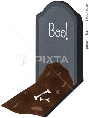 halloween gravestone with skeleton halloween gravestone with skeleton 140984056