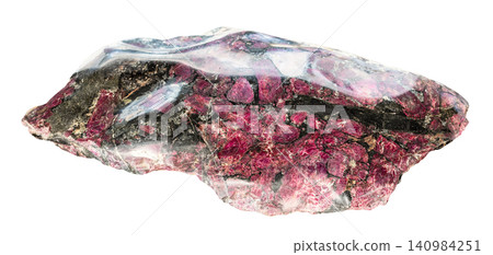 polished natural eudialyte rock isolated polished natural eudialyte rock isolated 140984251