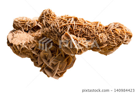 natural orange desert rose calcite isolated natural orange desert rose calcite isolated 140984423