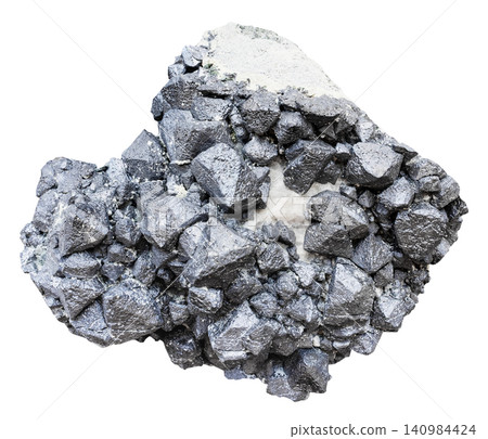 natural magnetite rock isolated on white 140984424