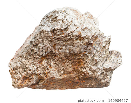rusty raw meteorite isolated on white rusty raw meteorite isolated on white 140984437