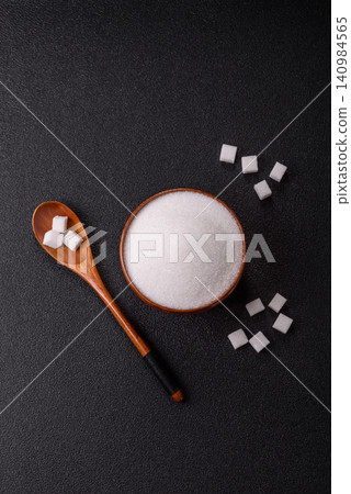 Sweet white sugar as a source of glucose. White sugar Sweet white sugar as a source of glucose. White sugar 140984565