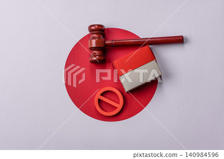 The cargo container ban on the japanese flag as a conceptual backdrop. The cargo container embargo The cargo container ban on the japanese flag as a conceptual backdrop. The cargo container embargo 140984596