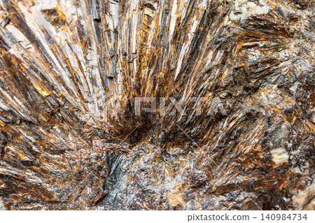 surface of natural astrophyllite rock close-up surface of natural astrophyllite rock close-up 140984734