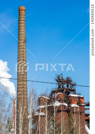 view of idle metallurgical plant in Nizhny Tagil view of idle metallurgical plant in Nizhny Tagil 140984818