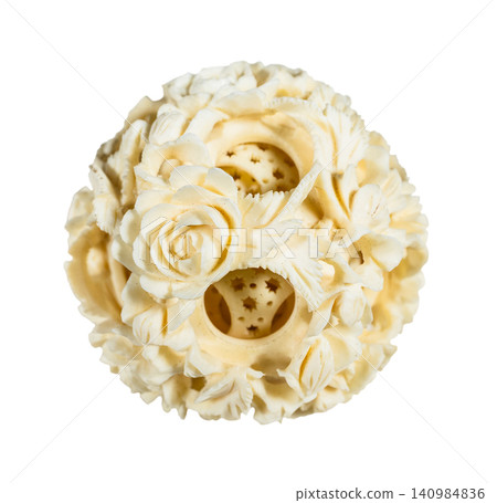 concentric chinese puzzle bone ball isolated concentric chinese puzzle bone ball isolated 140984836
